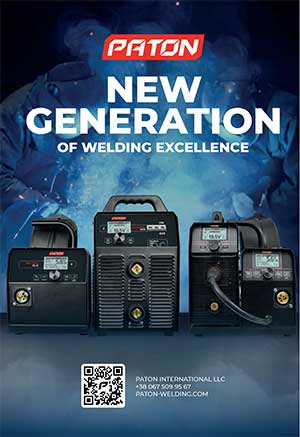 Welding machines and accessories Paton; MMA welding machines; MIG MAG welding machines; TIG welding machines; Wire feeders; Multifunctional welding machines; Plasma Cutters; Autonomous cooling units; Micro-welding equipment; Ballast resistors; Welding sets; Welding electrodes; Welding wires
